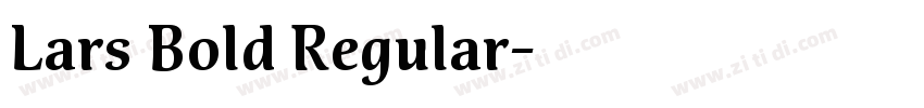 Lars Bold Regular字体转换